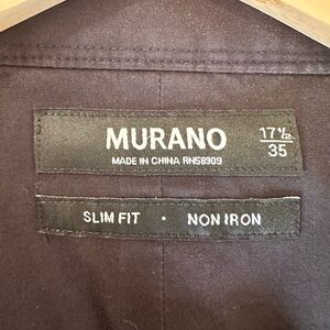 Murano Black Dress Shirt Elegant Tailored Fit